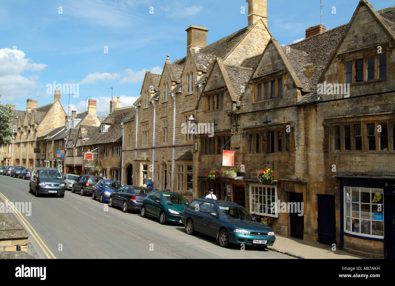 Chipping Campden in the Cotswolds Gloucestershire England UK main street Stock Photo