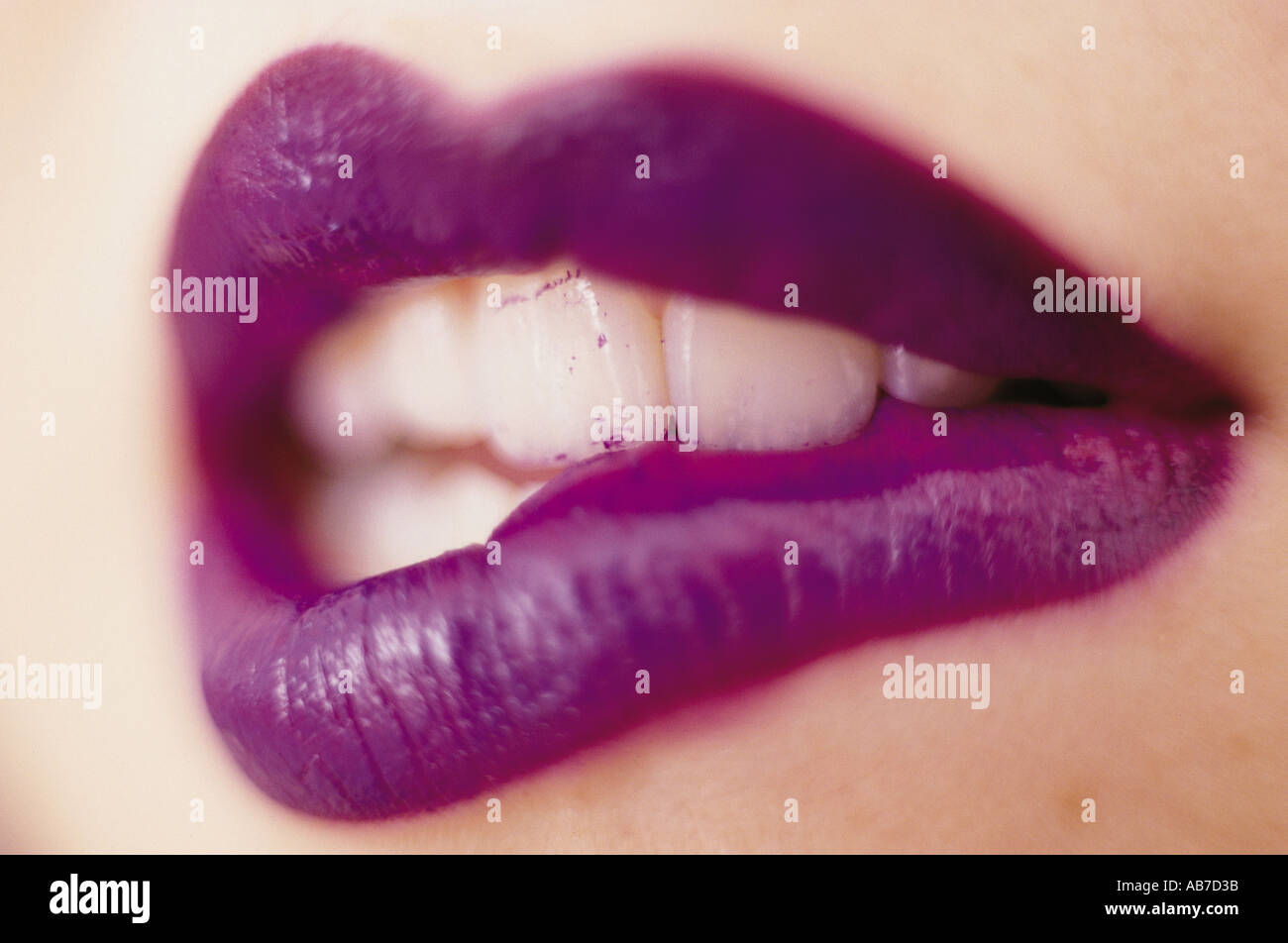 Bitten lip hires stock photography and images Alamy