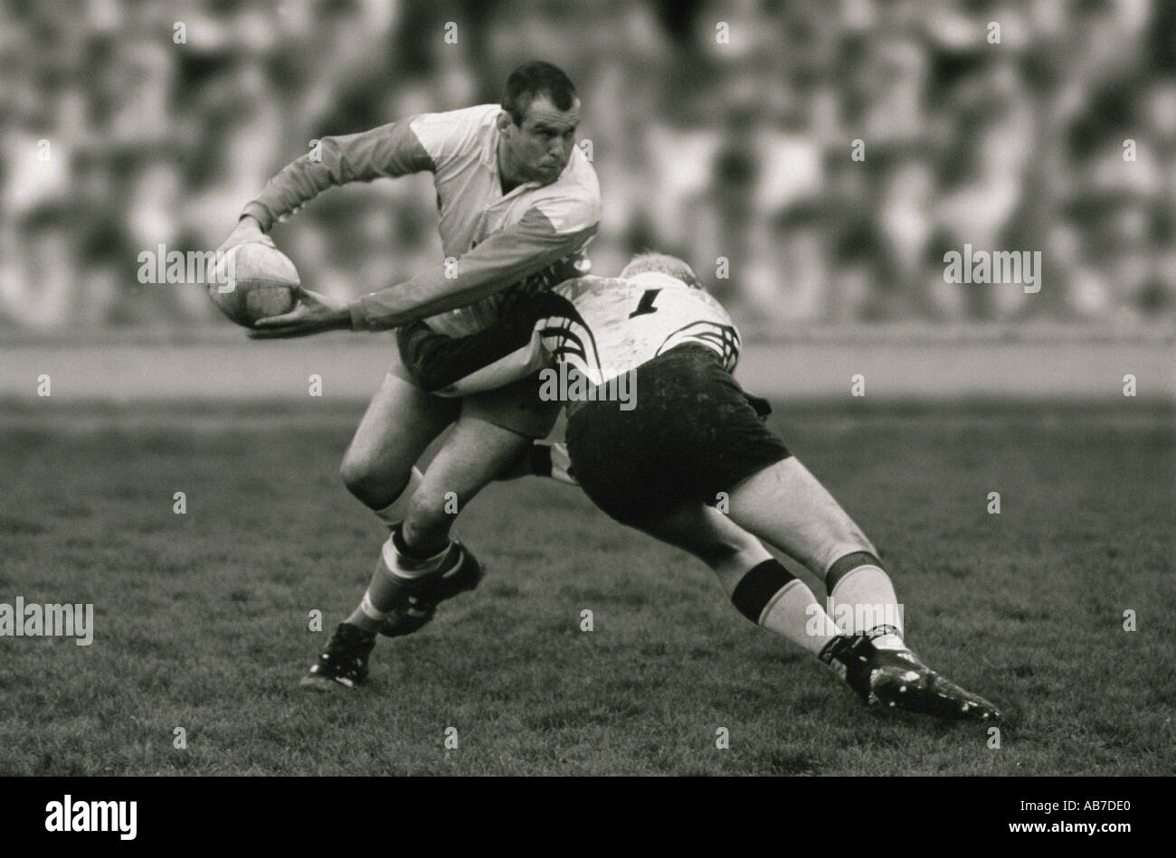 Rugby tackle Stock Photo
