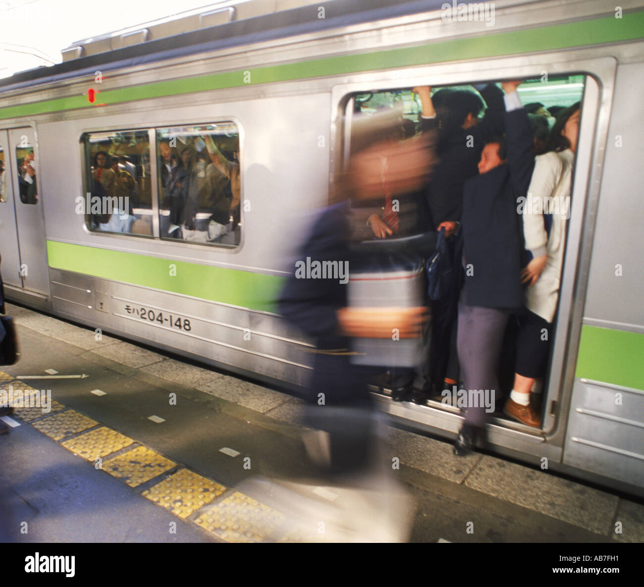 Rush hour at Tokyo subway station Stock Photo