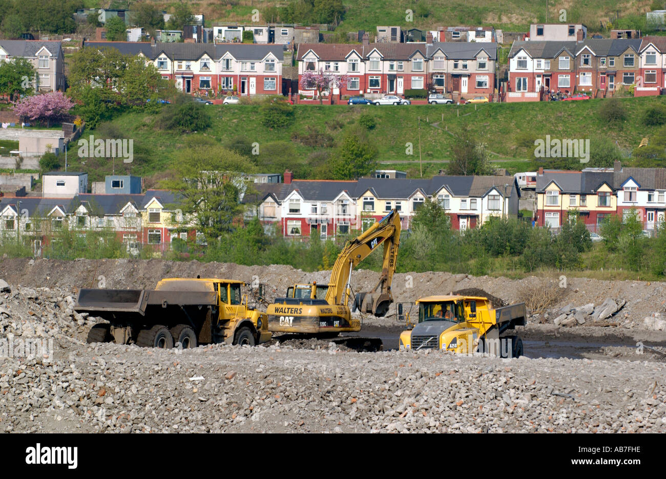 Reclamation site of former Corus Steelworks in Ebbw Vale Blaenau Gwent