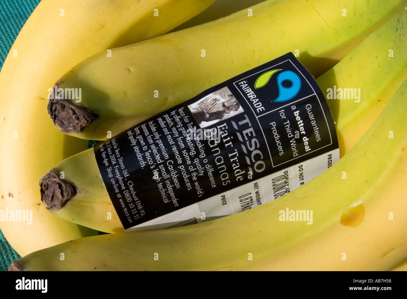 Fairtrade bananas from Dominica on sale at Tesco UK Stock Photo Alamy