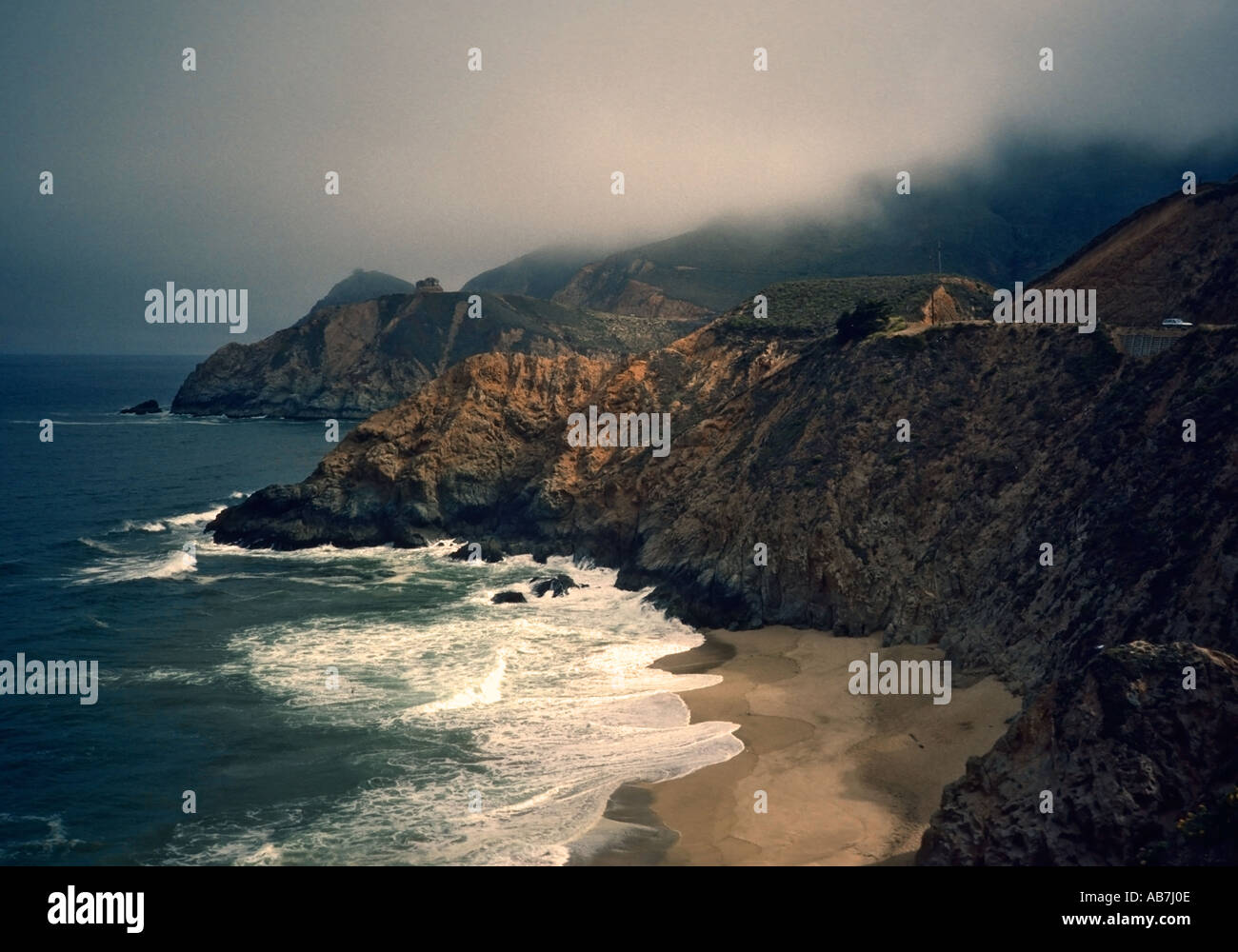 Clouds rise over the Pacific Ocean near Big Sur CA Stock Photo - Alamy