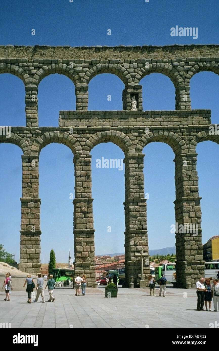 Ancient Roman aqueduct in Segovia, Spain Stock Photo - Alamy