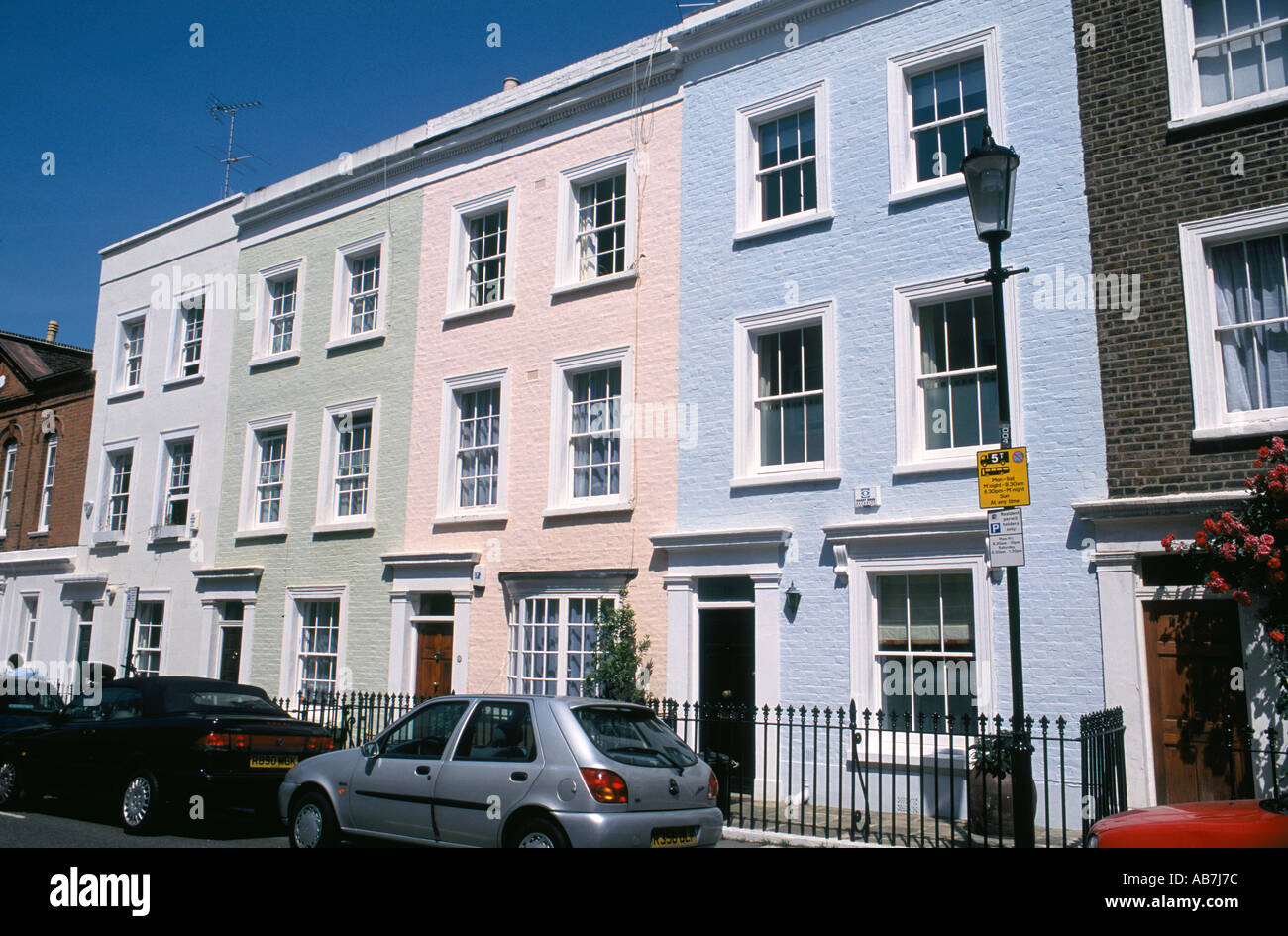 Houses at Notting Hill Kensington in London UK Stock Photo