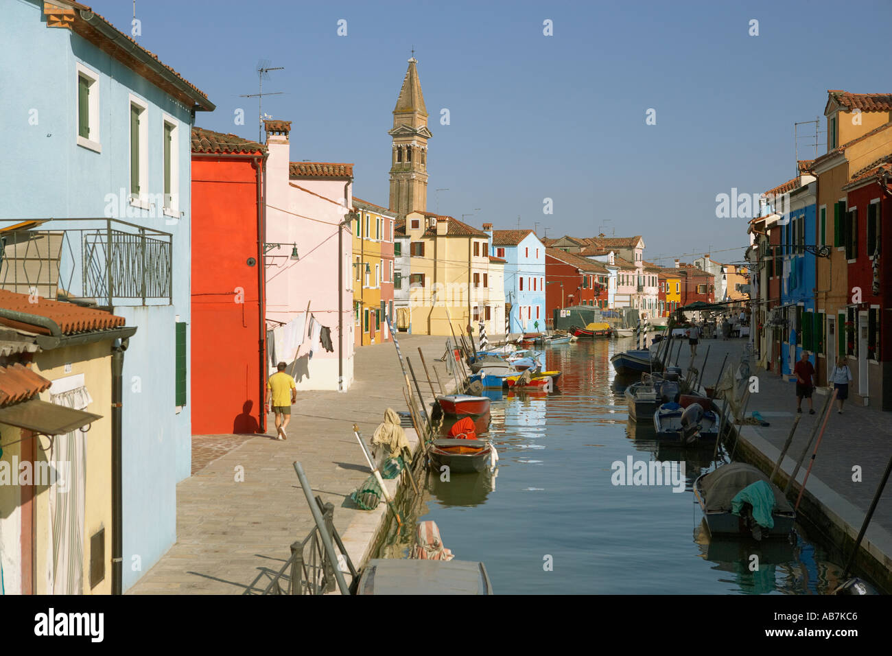 Italy Venice colourful houses on Burano Island Stock Photo - Alamy