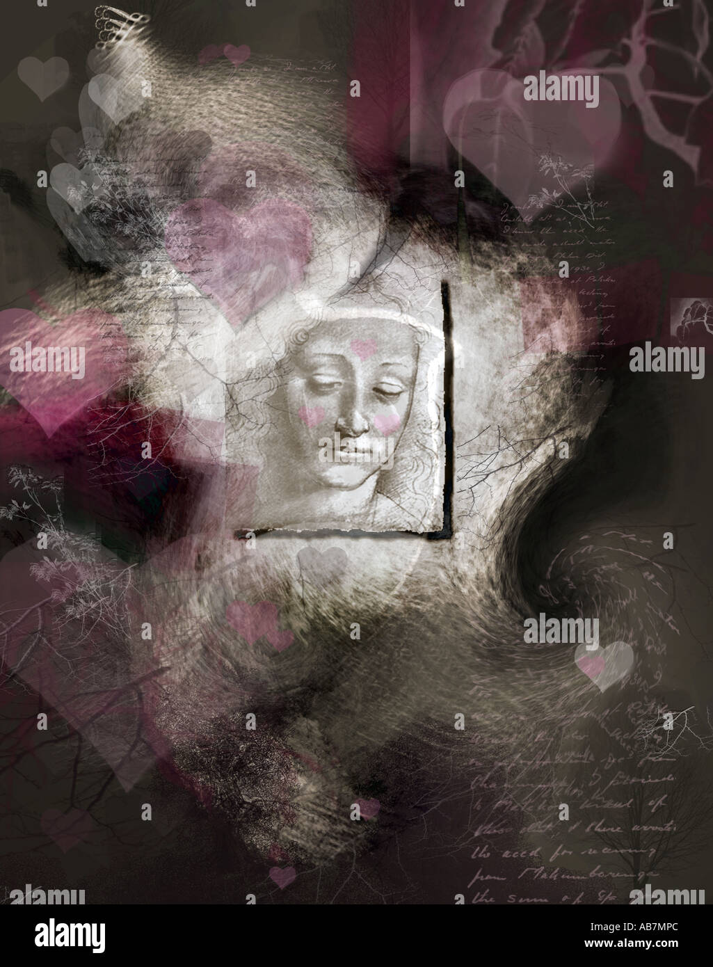 Love concept art collage Stock Photo Alamy
