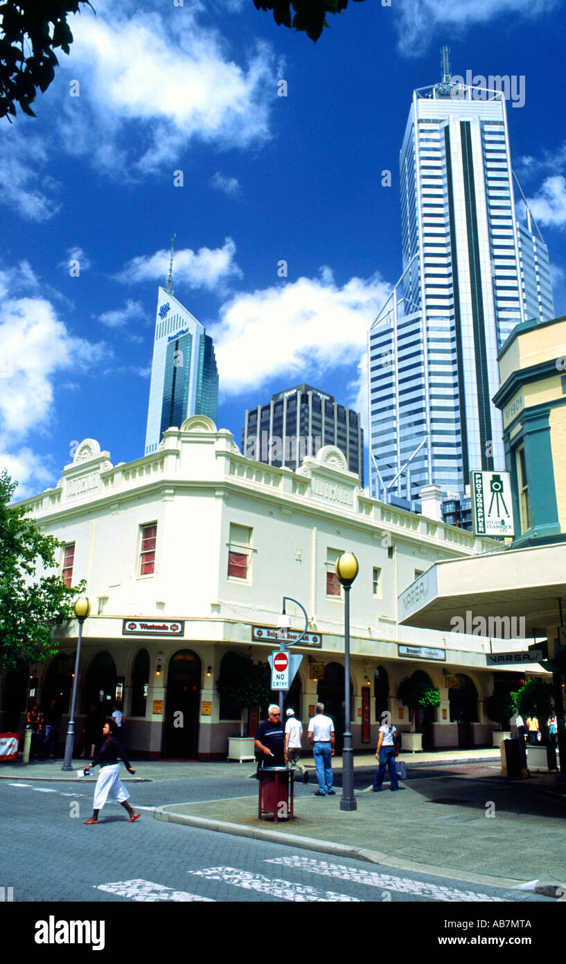 Perth Street Scene Western Australia Stock Photo Alamy