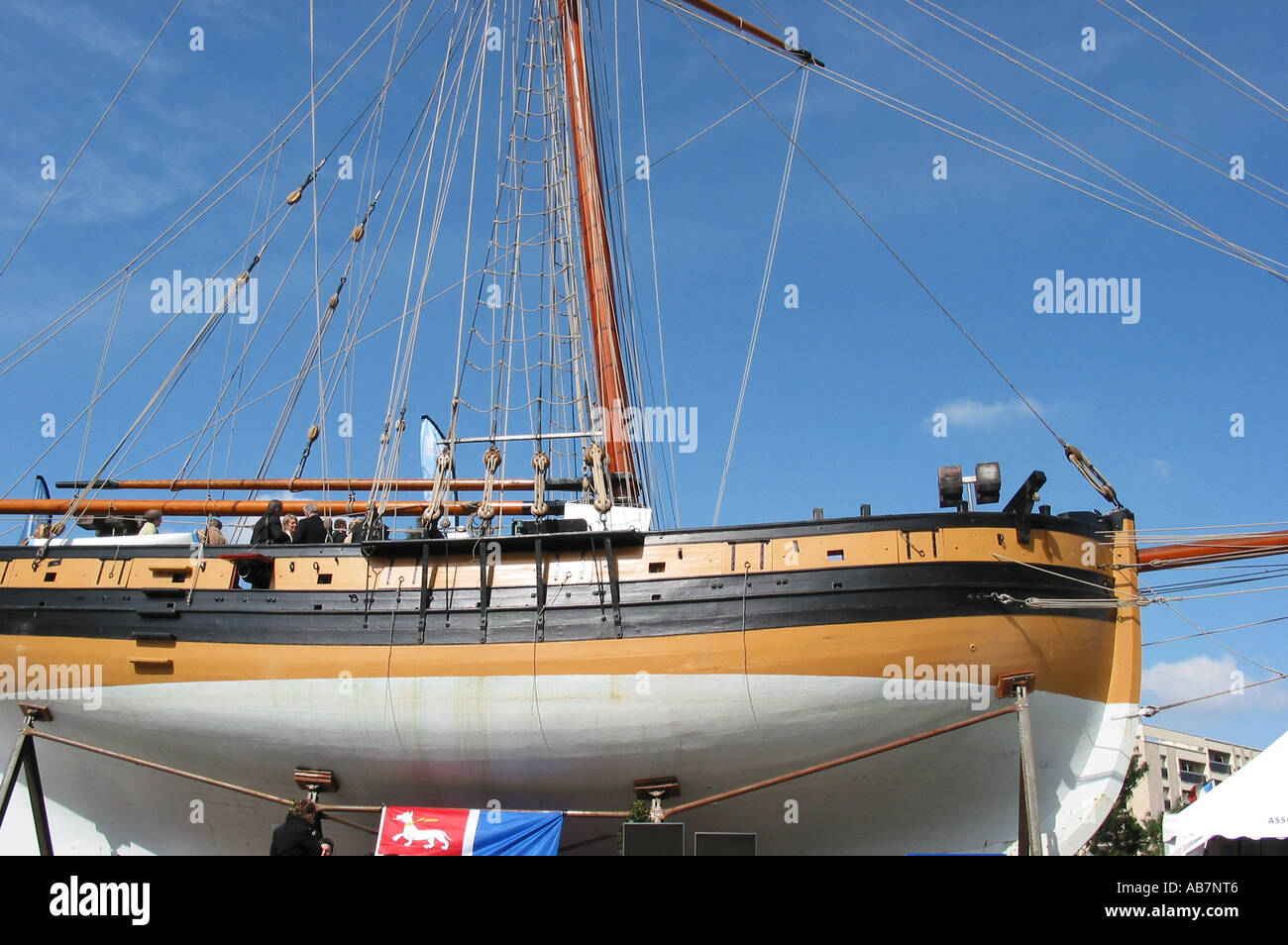 Le Renard Robert Surcouf boat in Montparnasse place, Paris, France