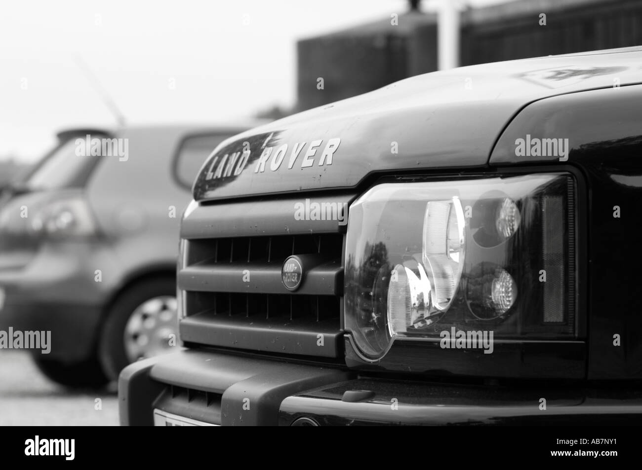 Range rover in the country Stock Photo