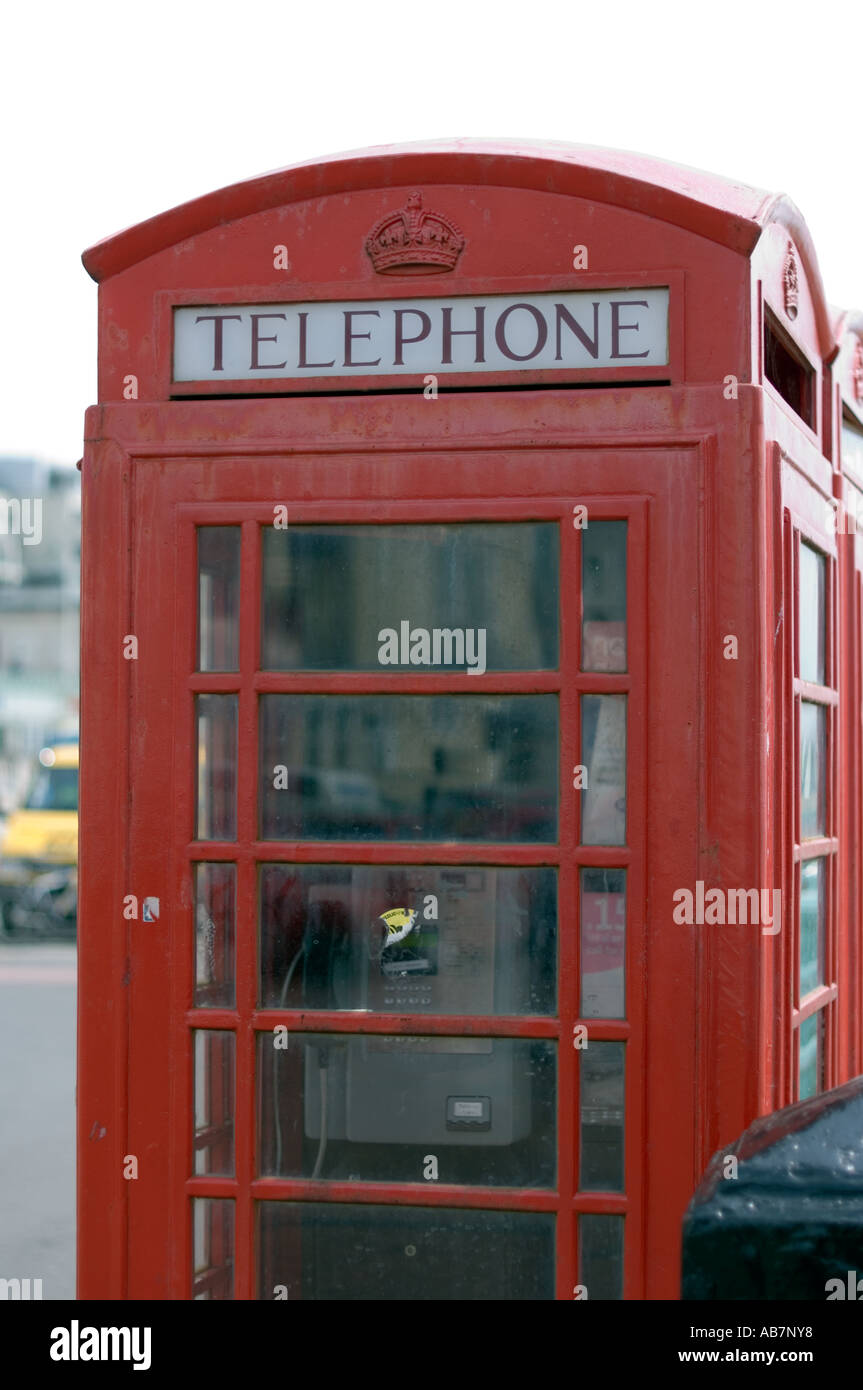 Red British Phone box Stock Photo - Alamy