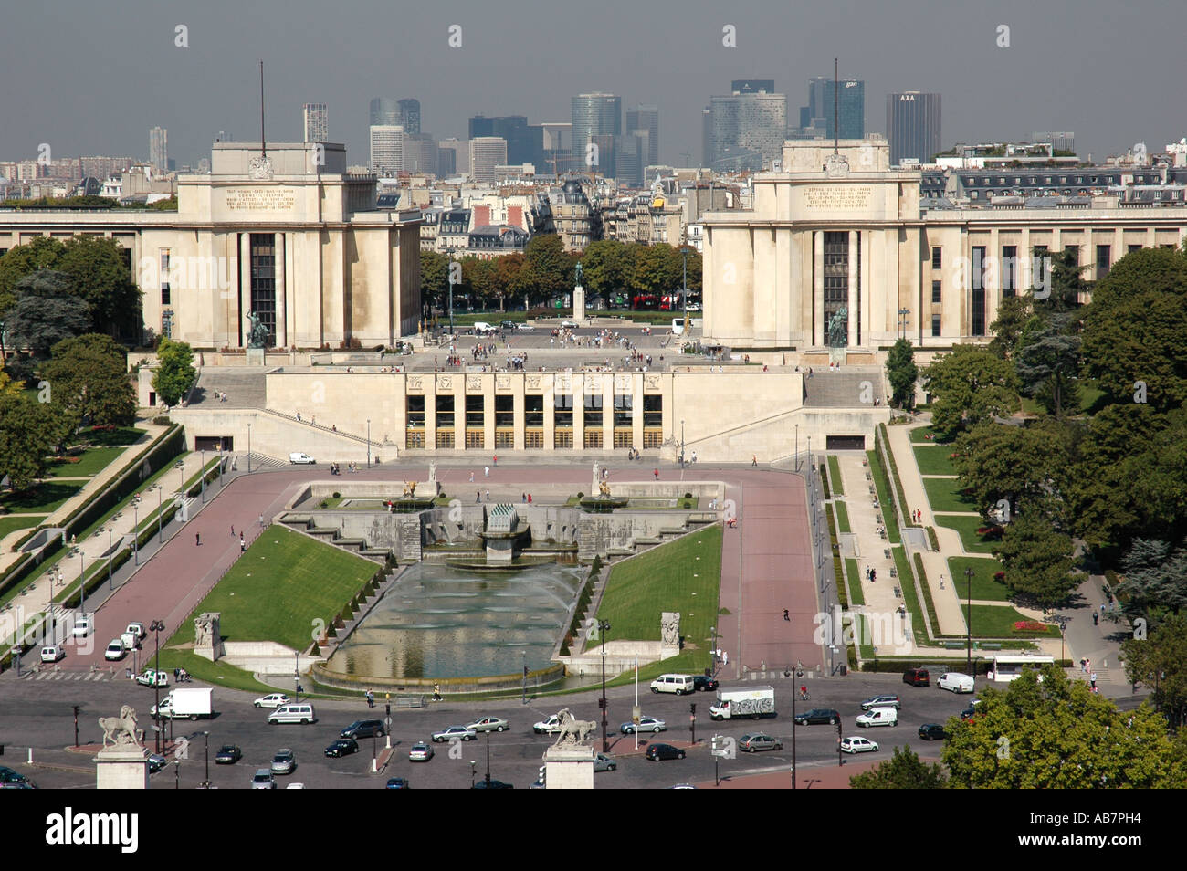 Trocadero Paris France,view of Eiffel tower Stock Photo