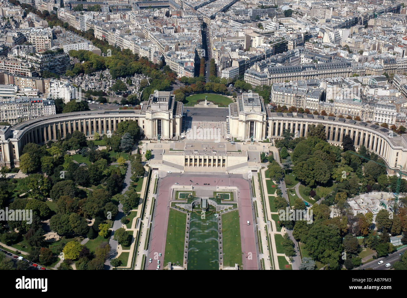 Trocadero Paris France,view of Eiffel tower Stock Photo