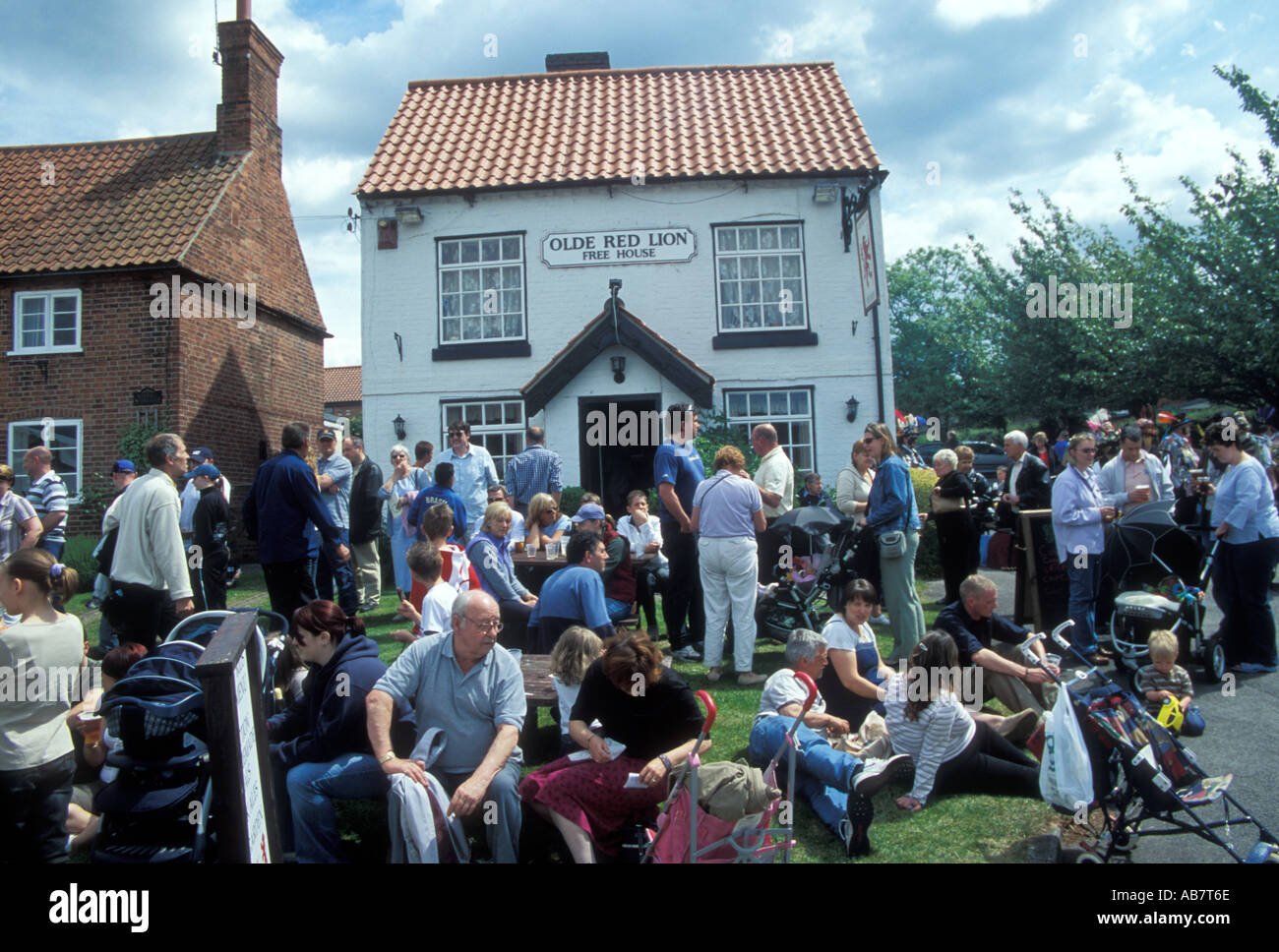 Traditional village activities in Wellow Nottinghamshire United Kingdom