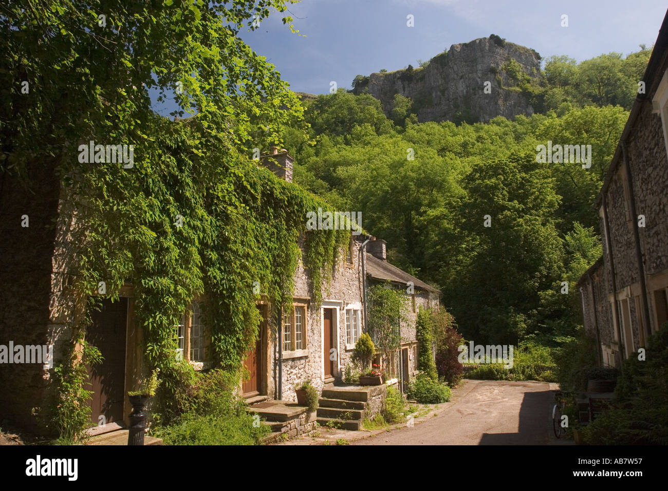 Derbyshire Peak District Cressbrook Ravensdale Cottages below popular