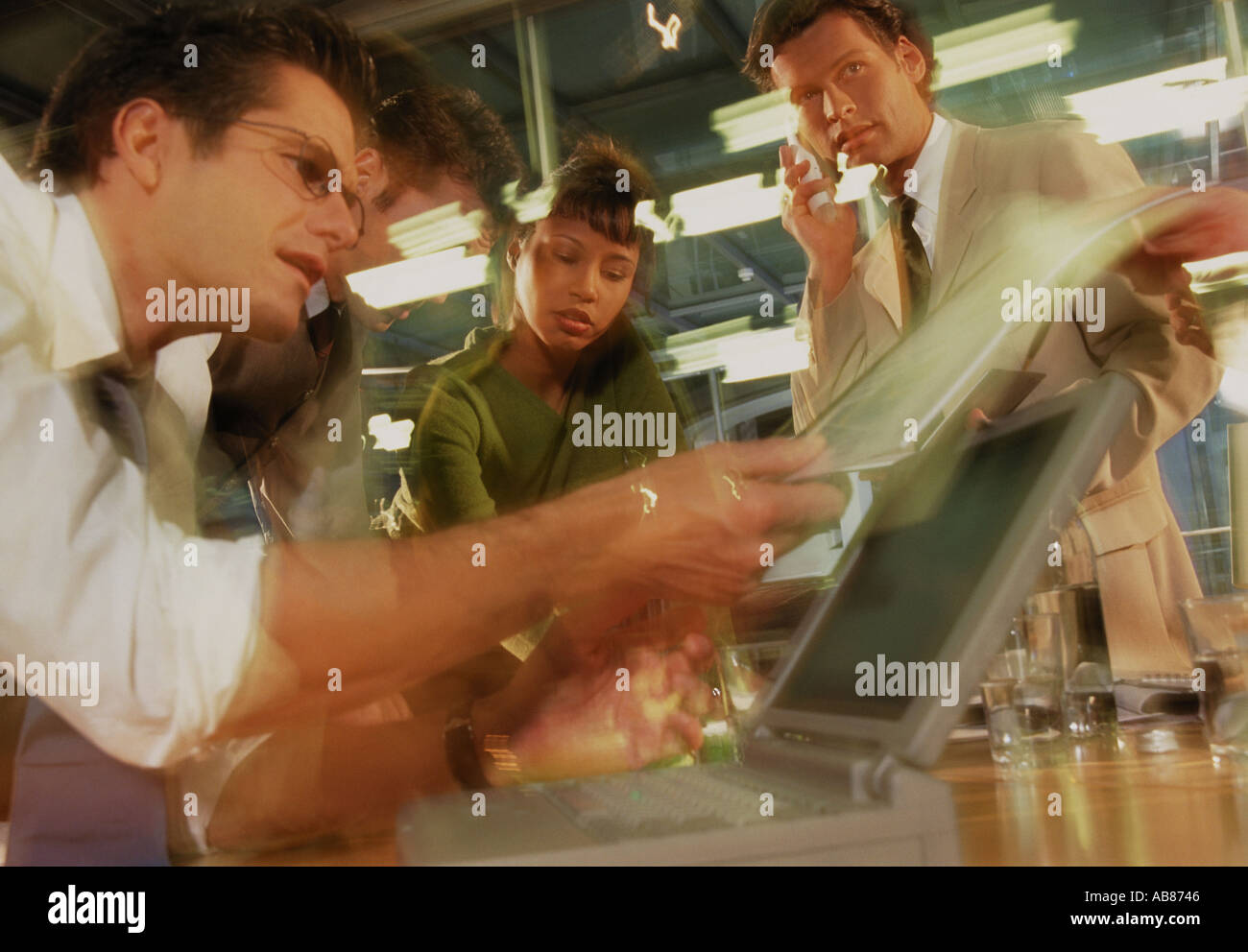 Busy desk group people motion hi-res stock photography and images - Alamy