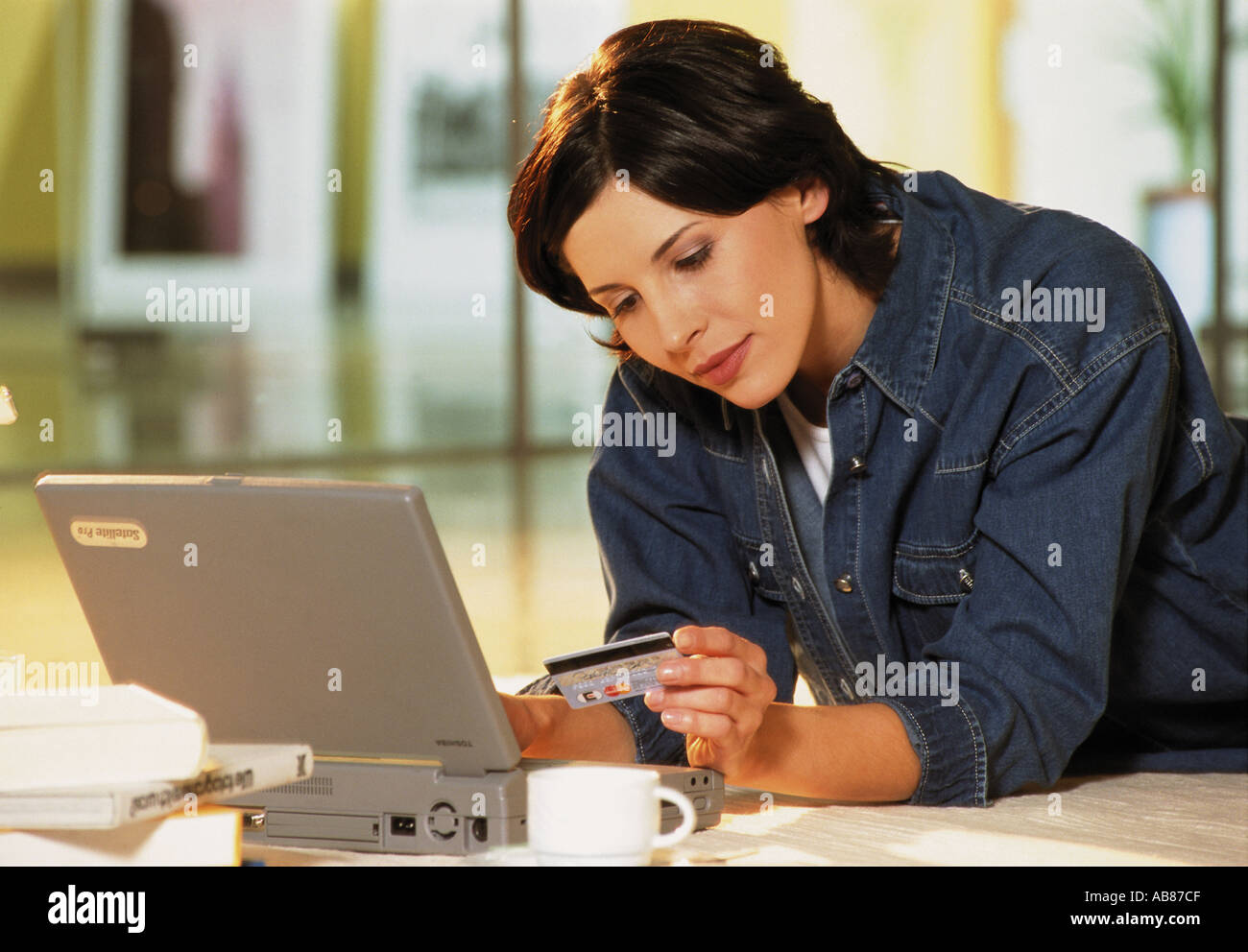 Woman Internet-shopping Stock Photo