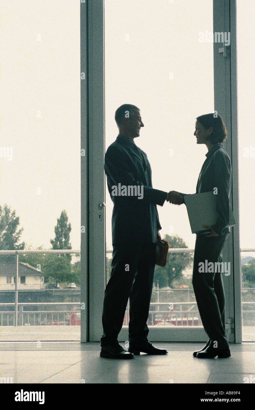 Businesspeople shaking hands Stock Photo