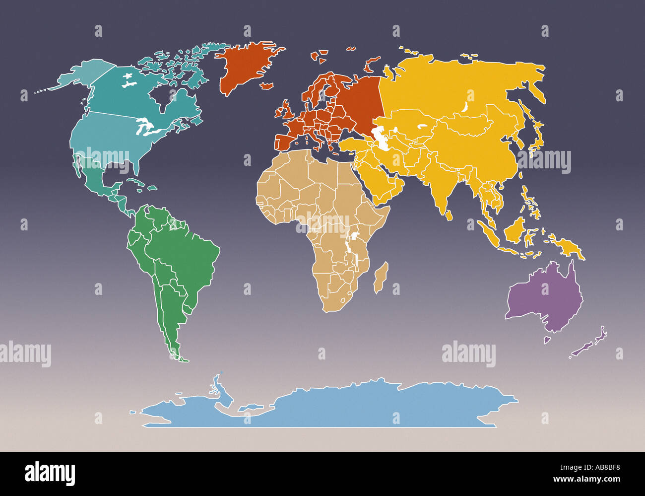 Map of the world Stock Photo