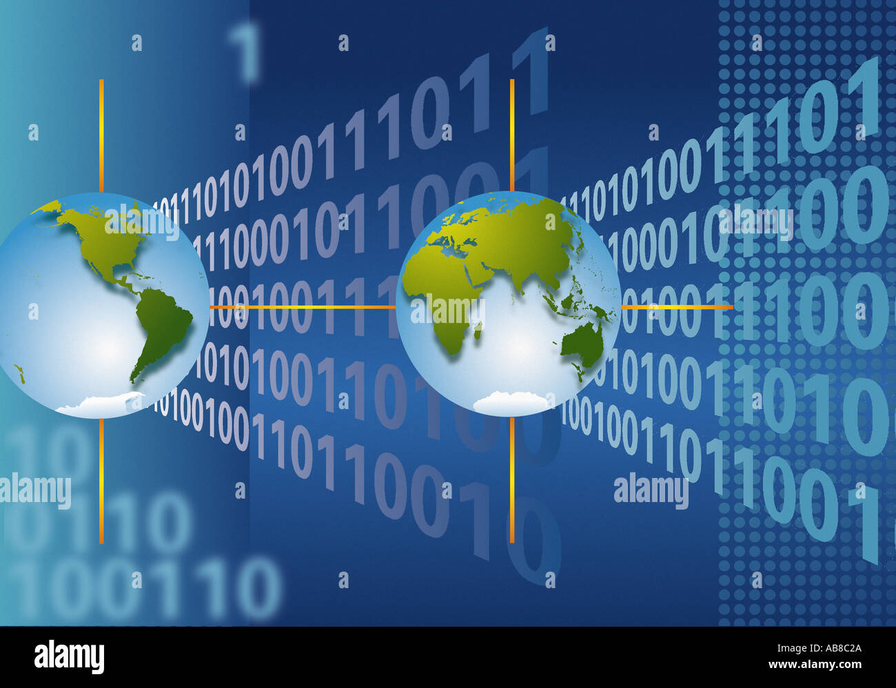 Binary world Stock Photo