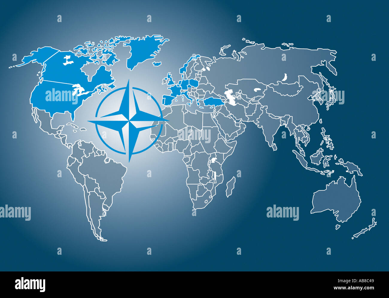 Map of Nato Stock Photo