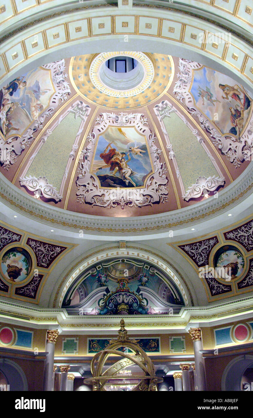 Interior roof detail at the Venetian Hotel and Casino Resort in Las ...