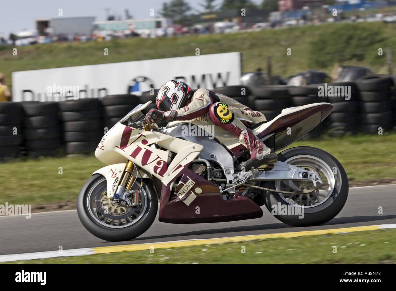 Tristan Palmer riding for Vivaldi Racing team at the Scottish round of ...