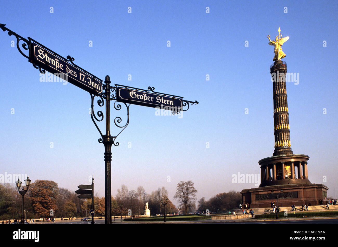 BERLIN SIEGESSAULE by FRIEDRICH DRAKE XIX c Stock Photo