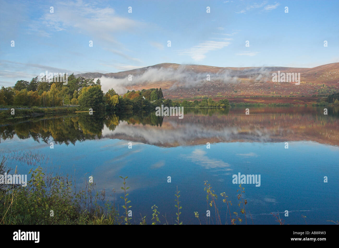 Loch Alvie nr Aviemore Highland Scotland Stock Photo