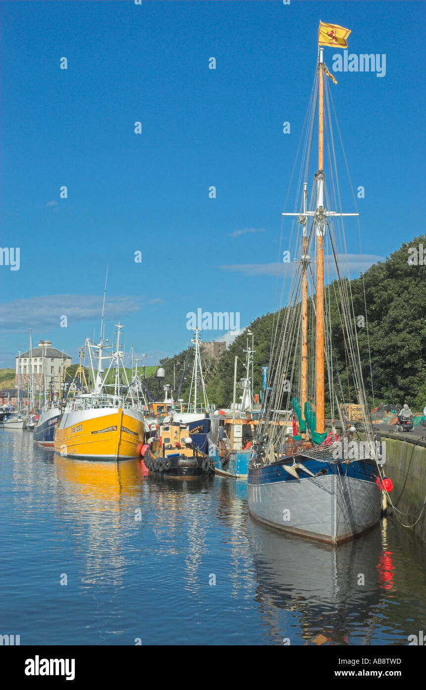 Eyemouth Harbour with fishing boats Scottish Borders Stock Photo - Alamy