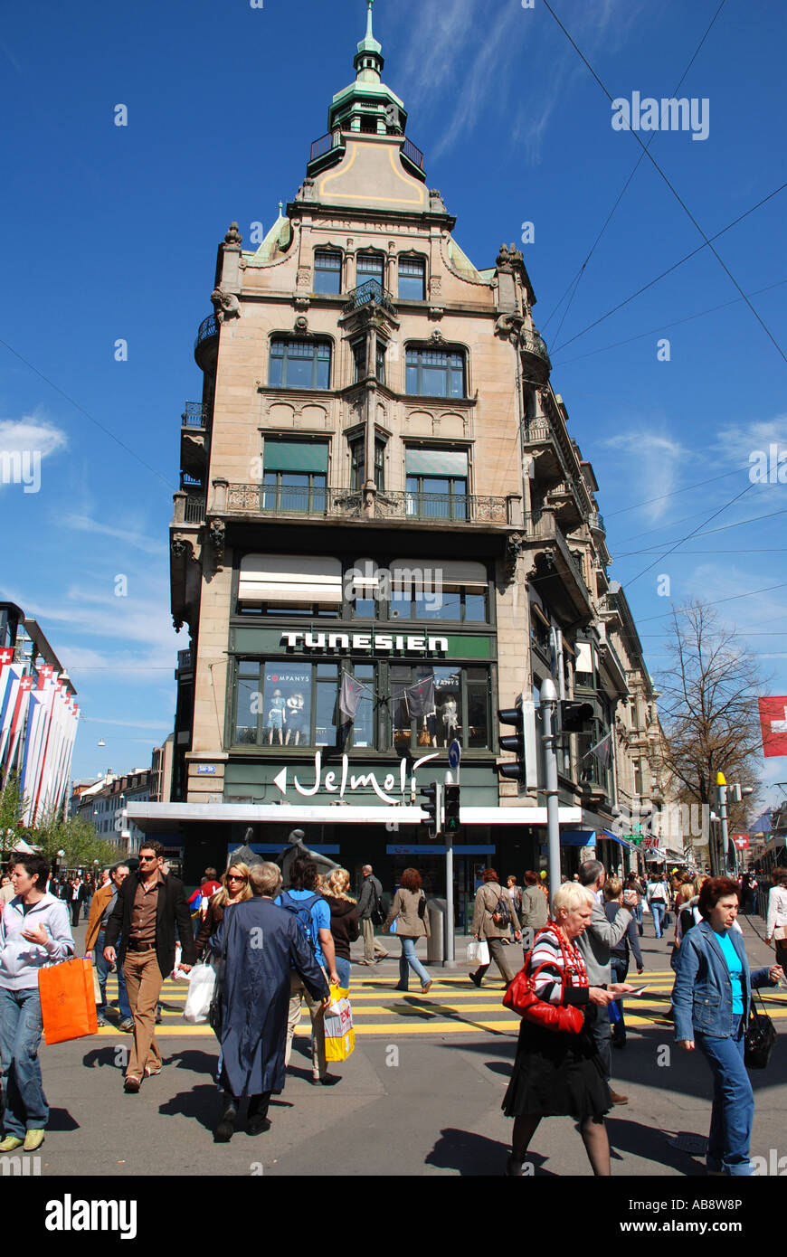 Shopping street Bahnhofstraße Zurich Switzerland Stock Photo Alamy