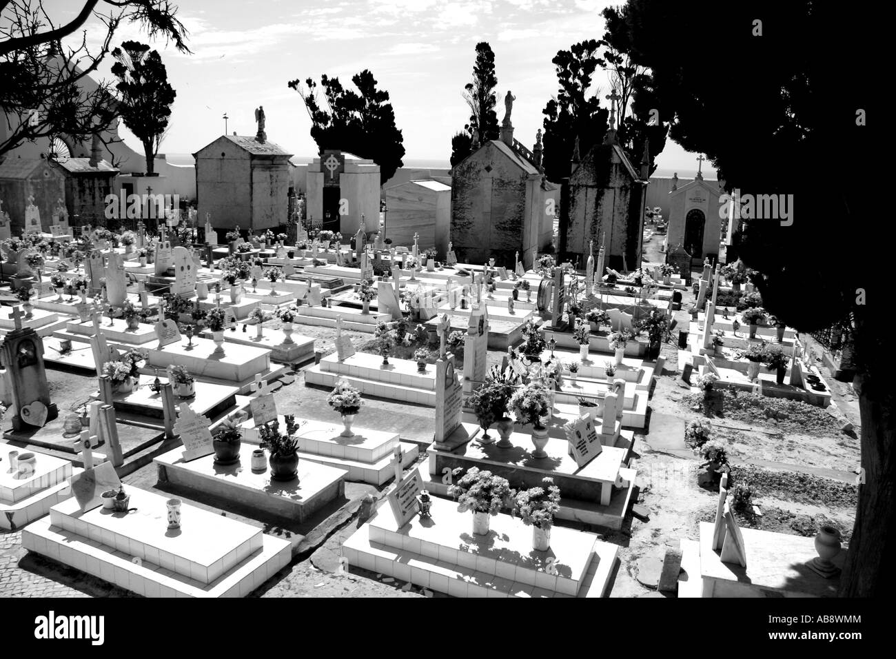 Graveyard in Albufeira Old Town, Algarve, Portugal, Europe EU Stock ...