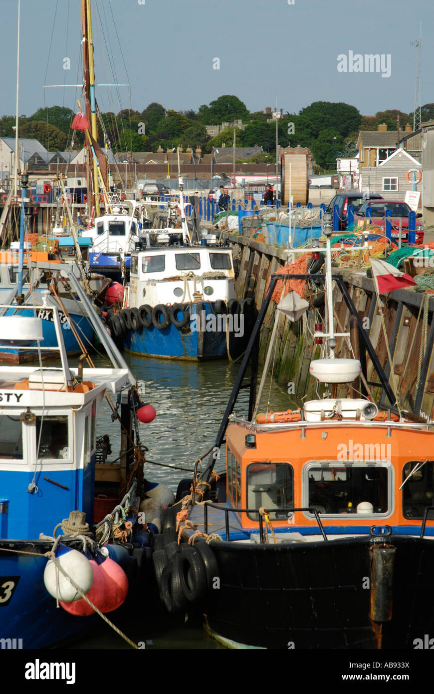 Fishing boats in Whitstable Harbour, Kent, England, UK Stock Photo - Alamy