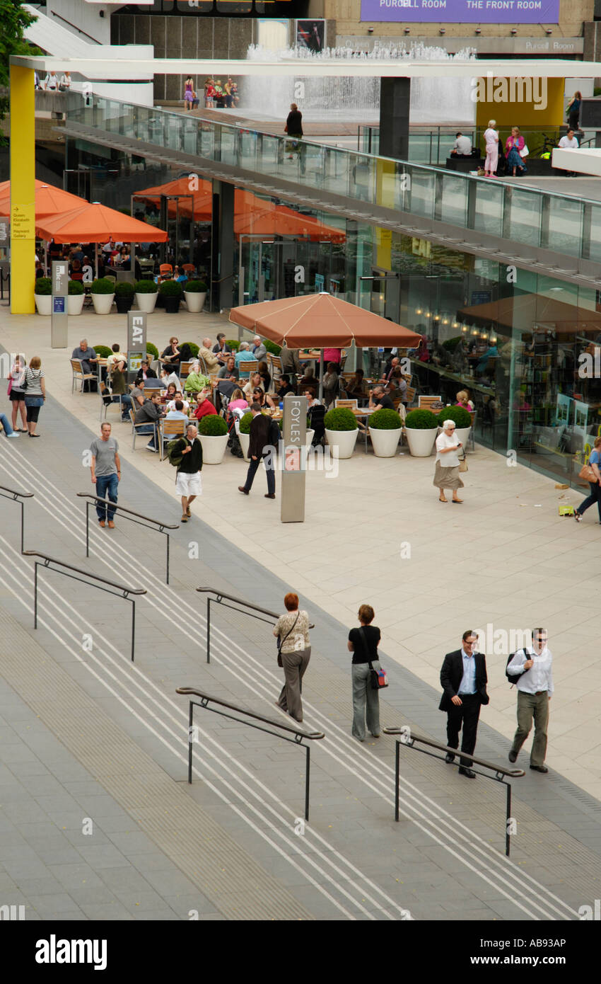 People at the refurbished South Bank Centre London England Stock Photo