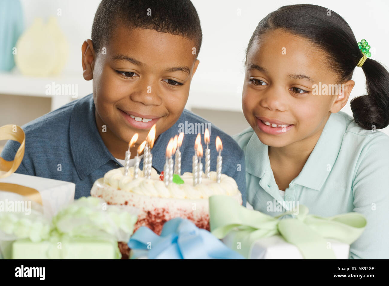 Young boy celebrating his birthday Stock Photo - Alamy