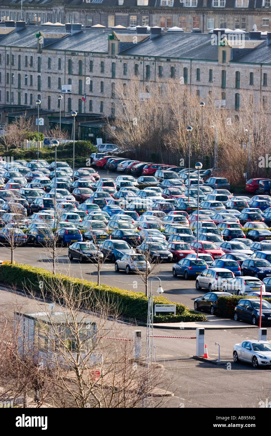 Car parking at The Scottish Executive, Edinburgh, Scotland Stock Photo