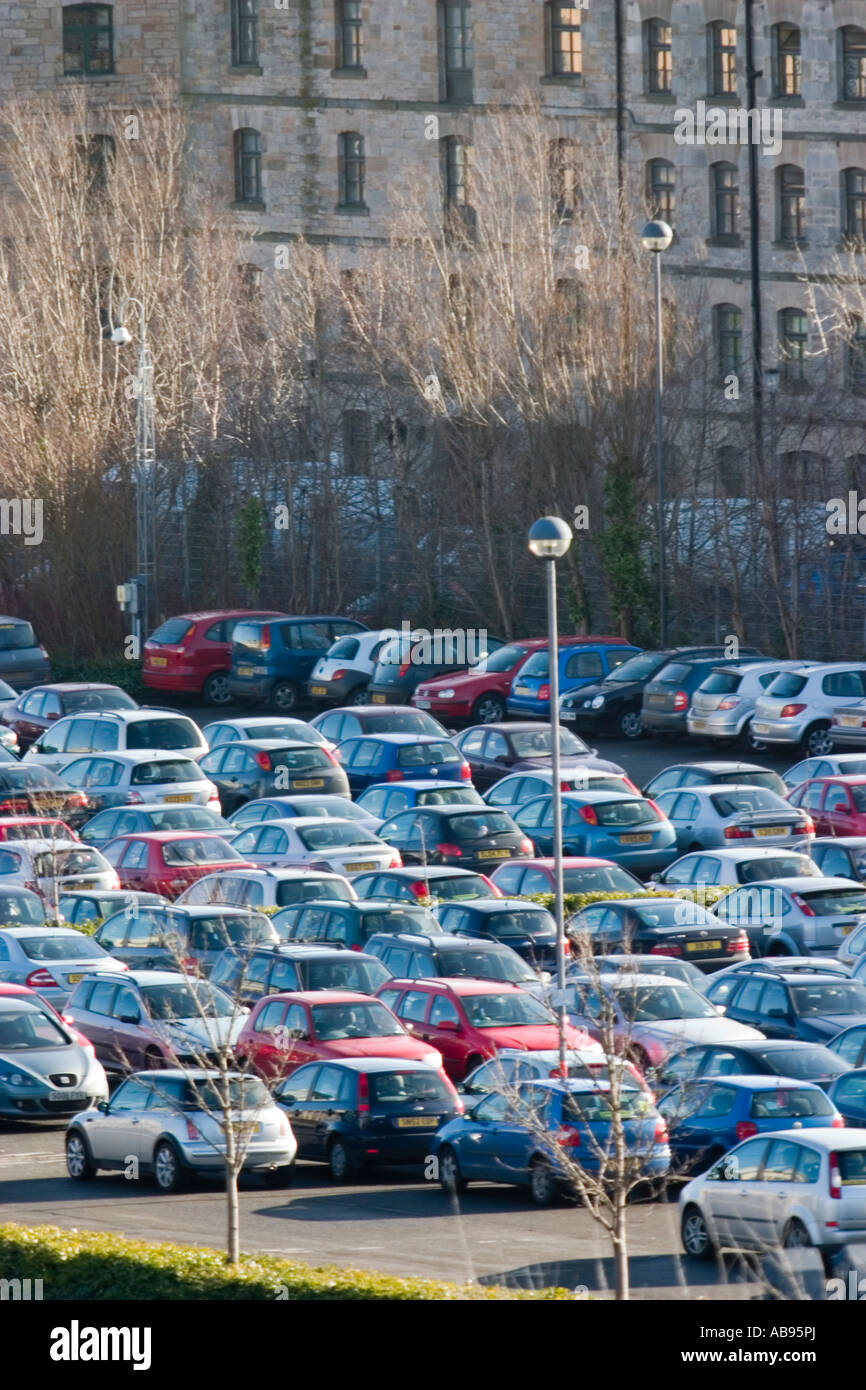 Car parking at The Scottish Executive, Edinburgh, Scotland Stock Photo