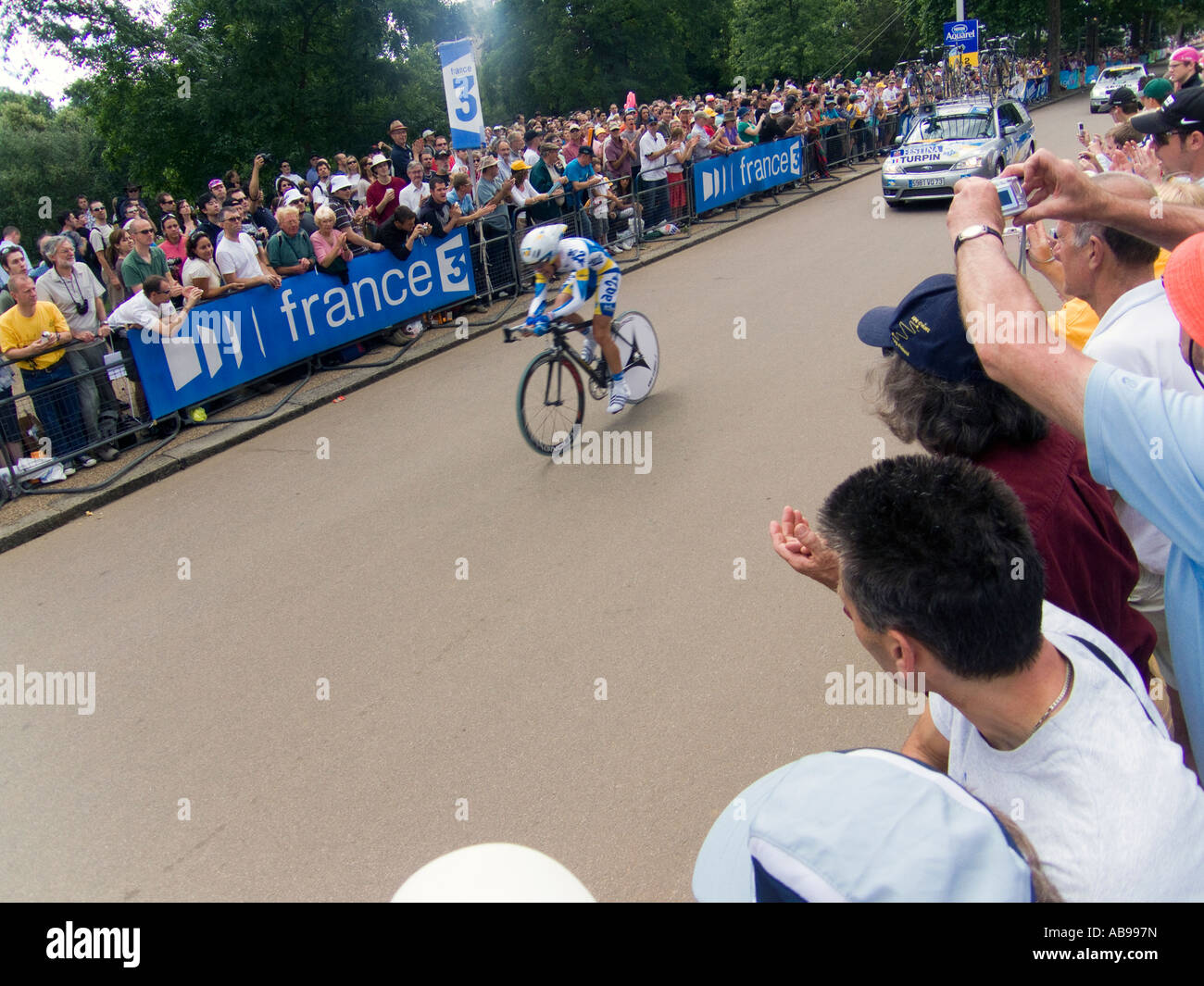 The tour de france cycle race pre-liminary stage event in London 2007 Stock Photo