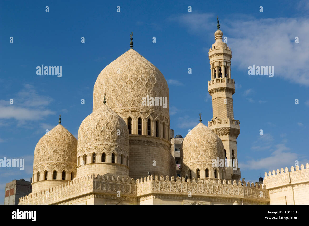 Abu al Abbas al Mursi Mosque, Alexandria, Egypt Stock Photo