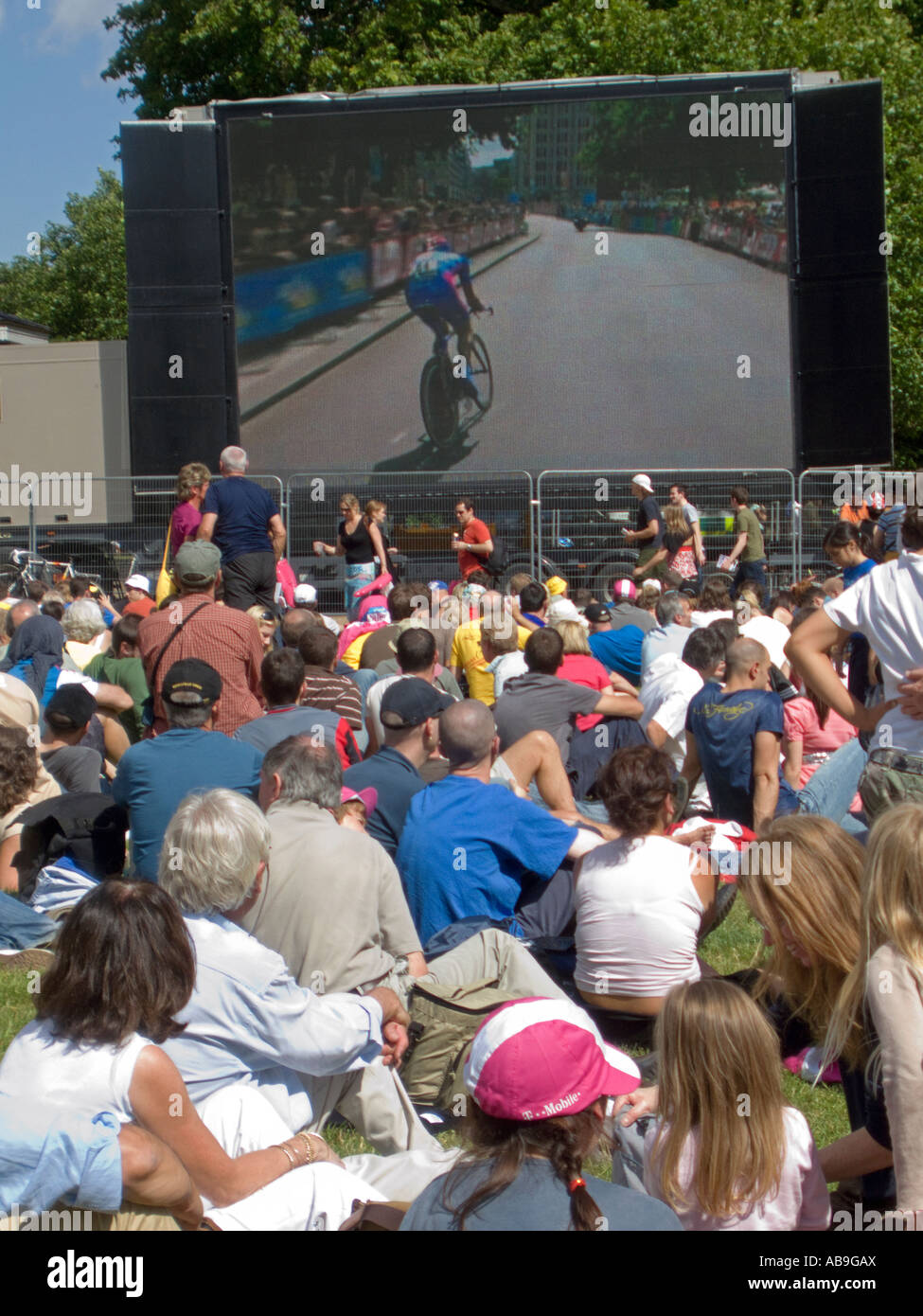 The tour de france cycle race pre-liminary stage event in London 2007 Stock Photo
