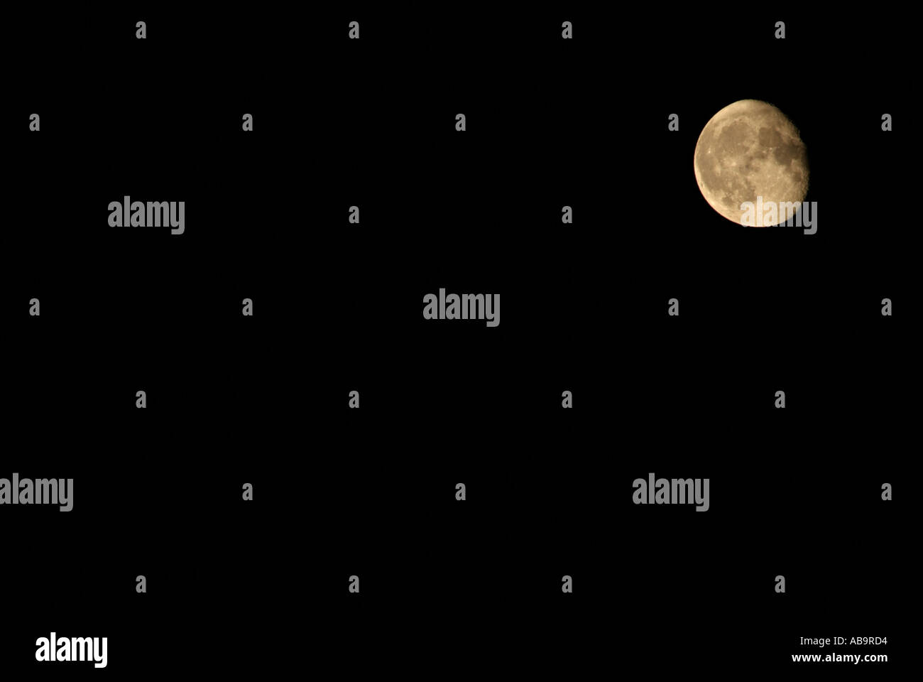 Moon in the Night Sky Stock Photo
