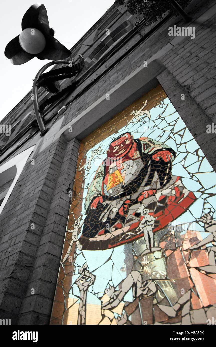 Affleck’s Palace, Mark Kennedy mosaic, Church Street, Northern Quarter, Manchester, UK Stock Photo