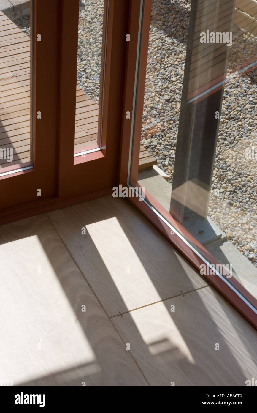 Modernist House Extension, Rawdon, Leeds, 2004. Architect: Bauman Lyons Stock Photo