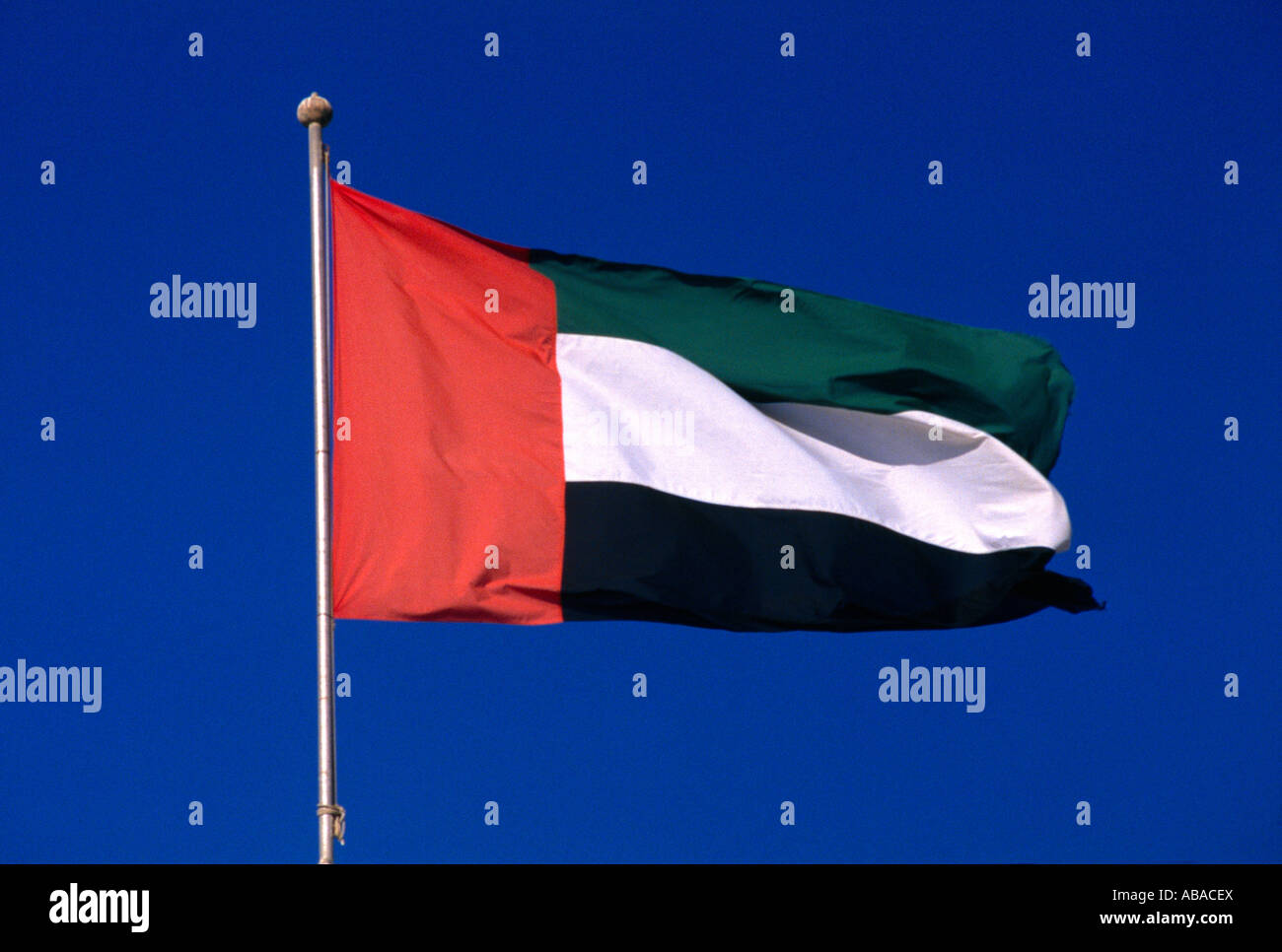 Dubai UAE UAE Flag Stock Photo