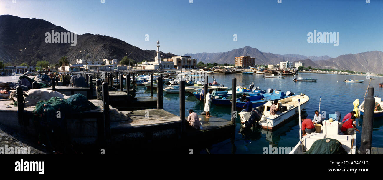 Sharjah UAE Waterfront Boats Khor Fakkan Stock Photo Alamy