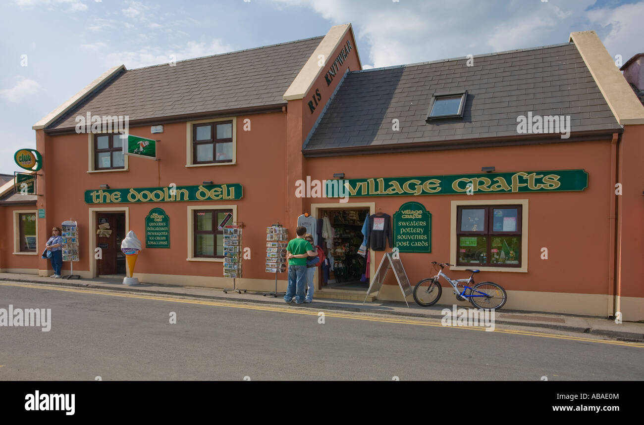 Colourful tourist shops at Doolin County Clare Ireland Stock Photo Alamy