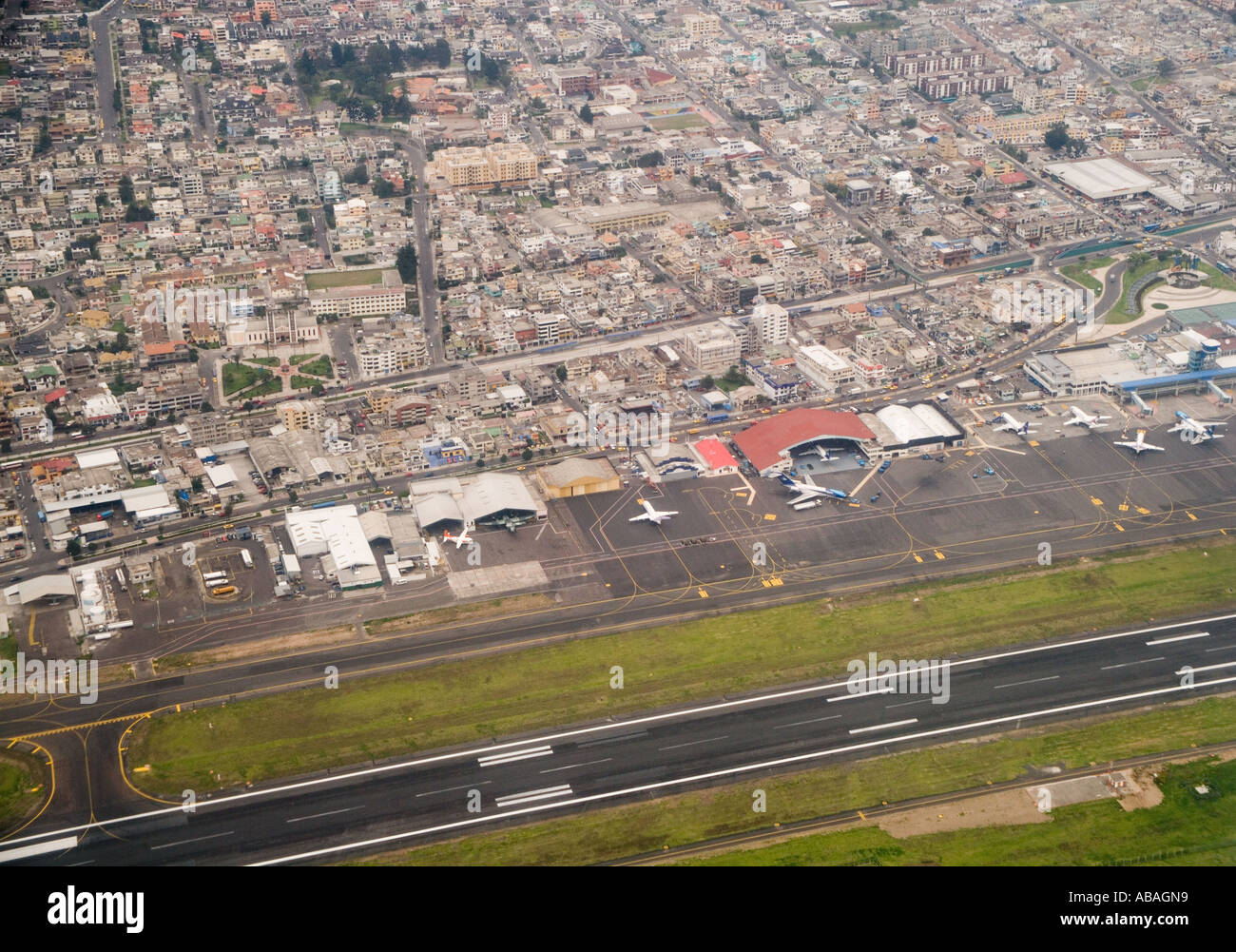 Aerial photograph of Quito International Airport Ecuador in South