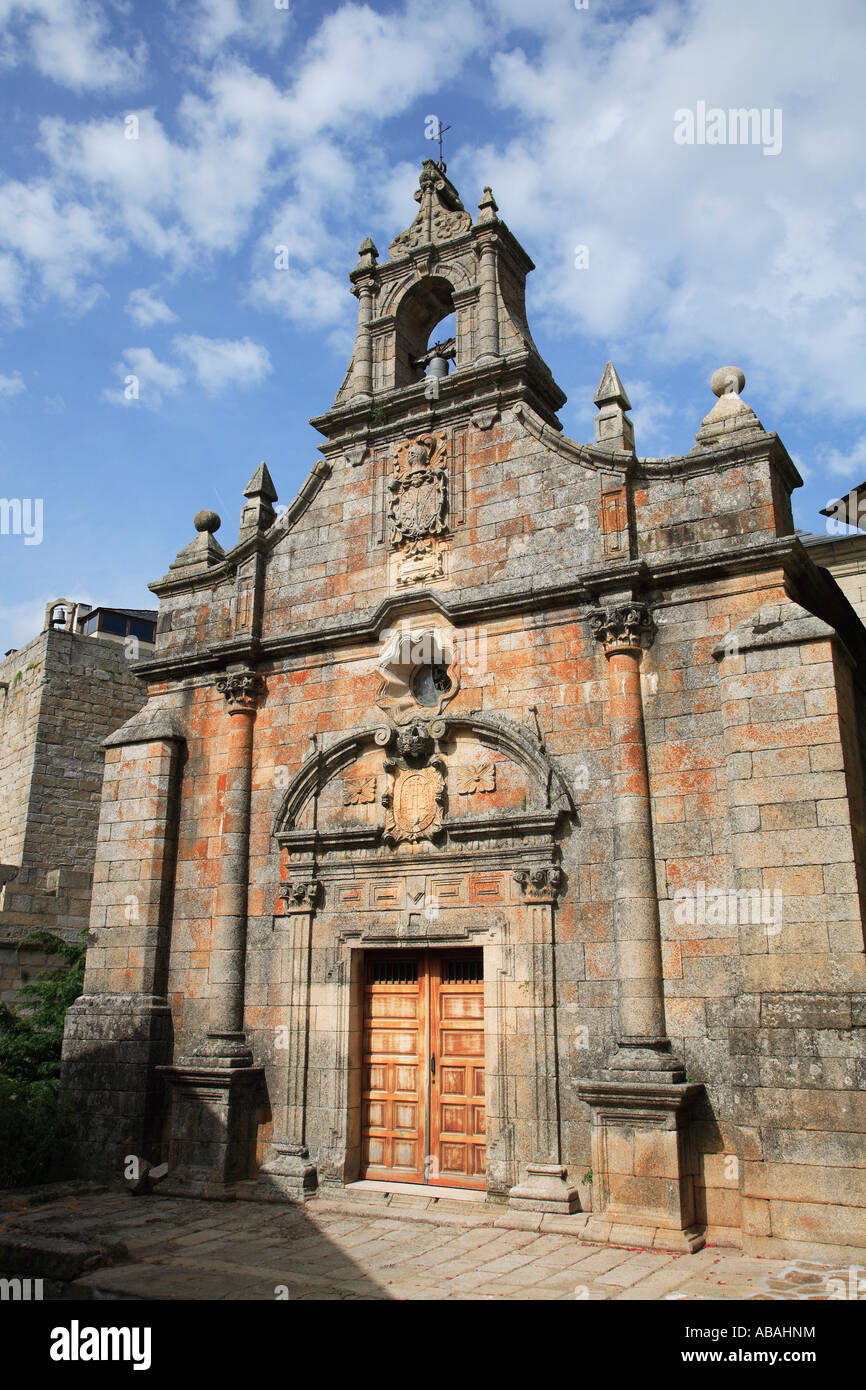 Spain Castilla Leon Puebla de Sanabria Nuestra Senora del Azogue church Stock Photo