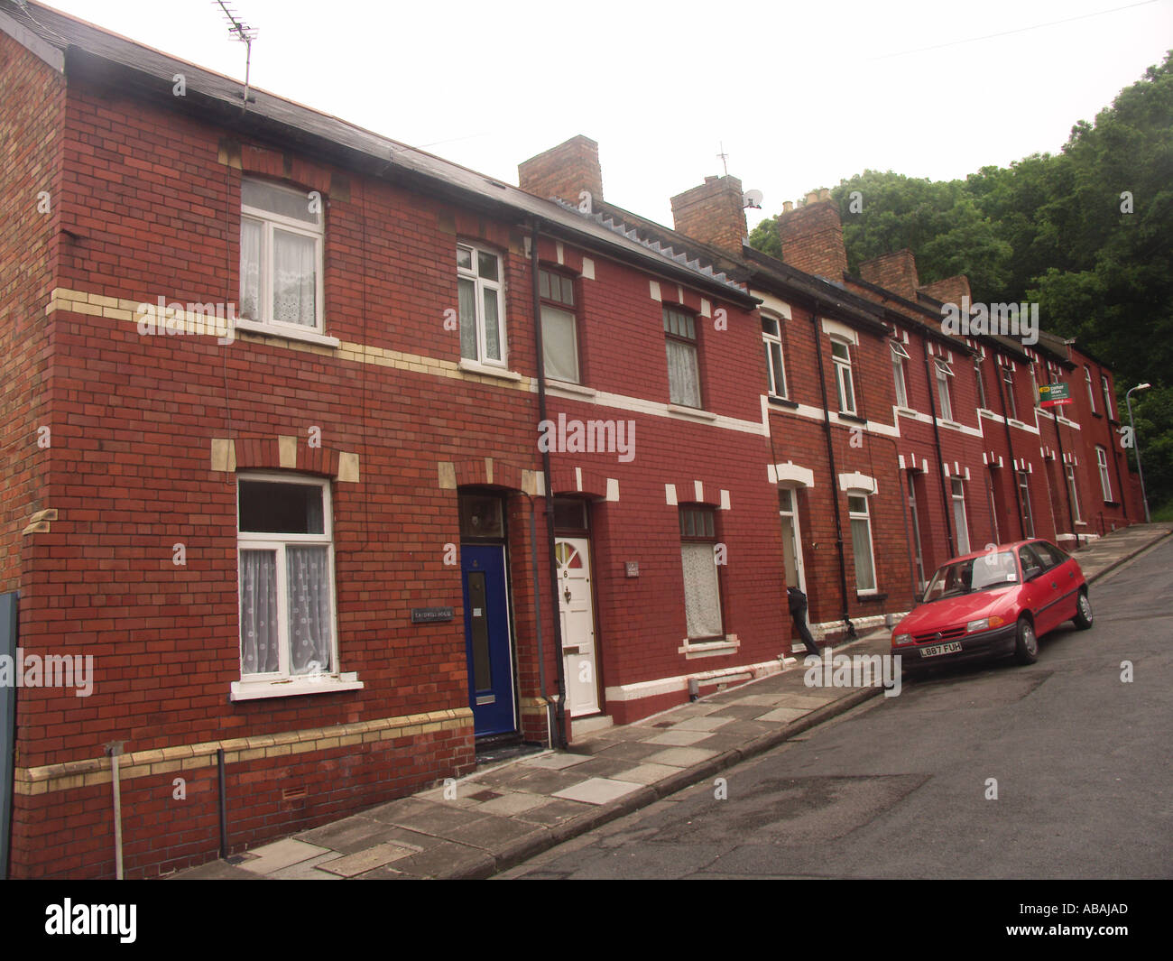 Victorian terraced housing Cogan Penarth South Wales Stock Photo Alamy