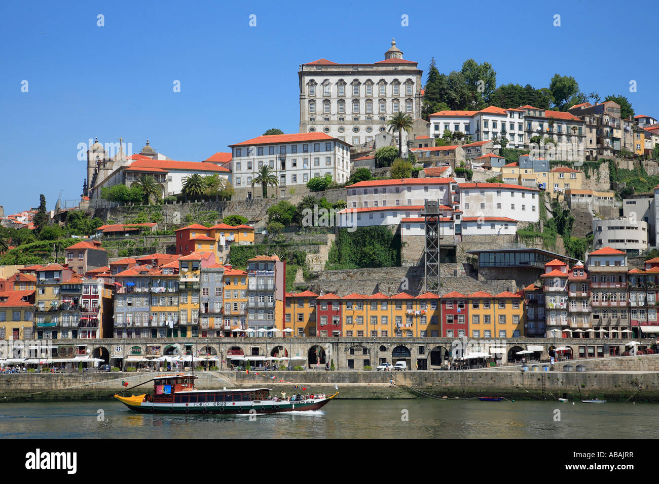 Portugal Douro Porto Ribeira District Skyline Douro River Stock Photo portugal-douro-porto-ribeira-district-skyline-douro-river-stock-photo
